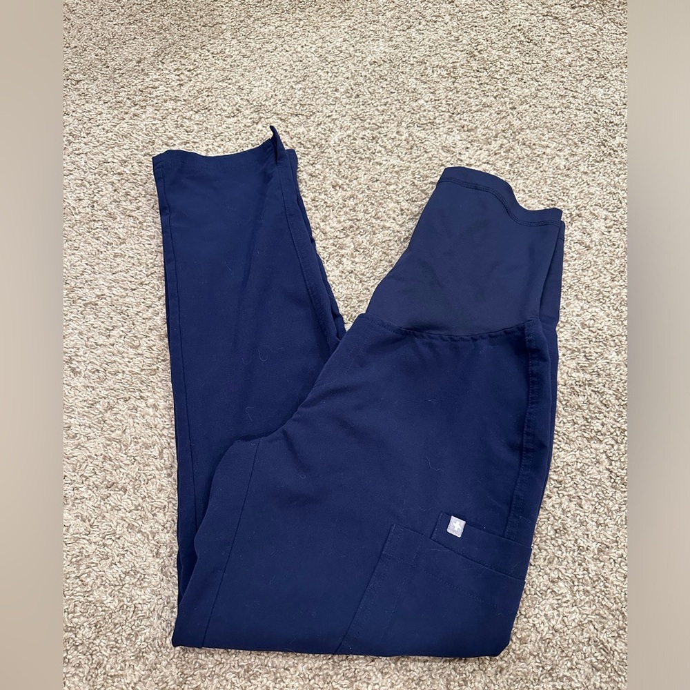Maternity Fig Scrub pants size XS navy blue - Picture 2 of 4
